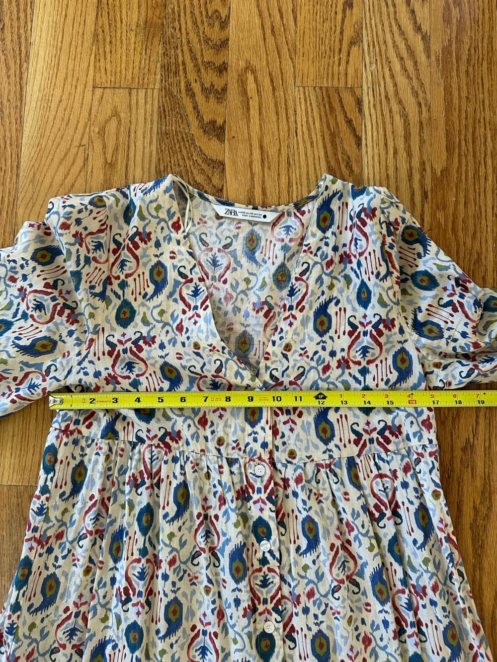Zara Tiered Ruffle Button Front Midi Dress - Picture 14 of 16